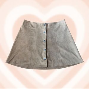 KENDALL AND KYLIE (PACSUN) TAN SUEDE MINI SKIRT